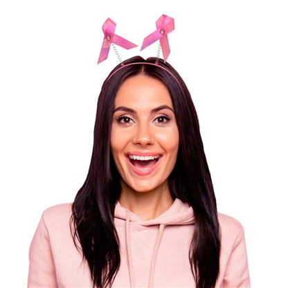 Pink Ribbon Headboppers (12 Per pack)