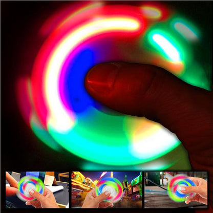 LED Black Fidget Toy Spinner