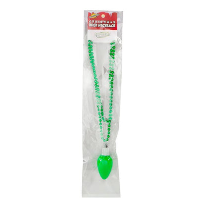 LED Green Bulb Bead Necklace