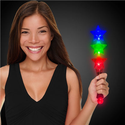 LED Triple Star Wand