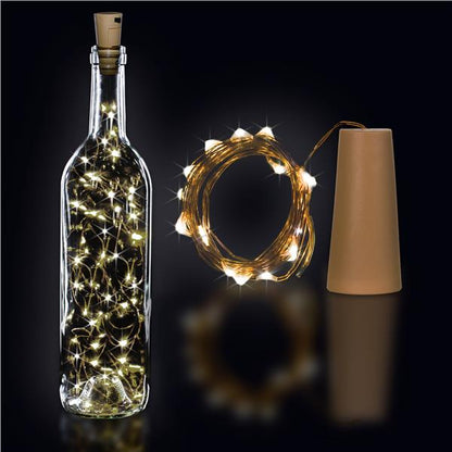 White LED Cork String Light Set