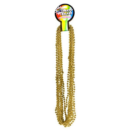 Gold 7mm Bead 33" Necklaces (12 Per pack)