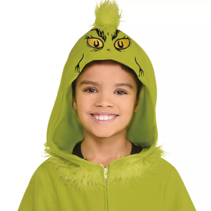 Christmas Grinch One Piece Zipster Costume for Kids