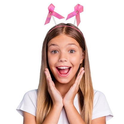 Pink Ribbon Headboppers (12 Per pack)