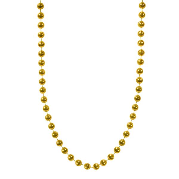 Gold 7mm Bead 33" Necklaces (12 Per pack)