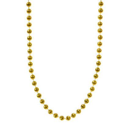 Gold 7mm Bead 33" Necklaces (12 Per pack)