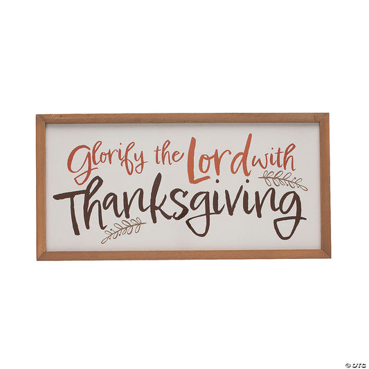 Glorify the Lord with Thanksgiving Religious Tabletop Decoration