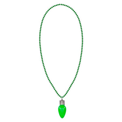 LED Green Bulb Bead Necklace