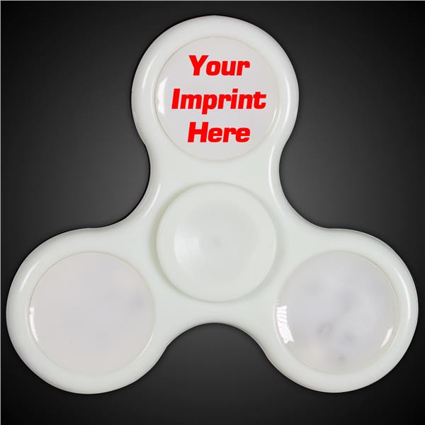 LED White Fidget Toy Spinner