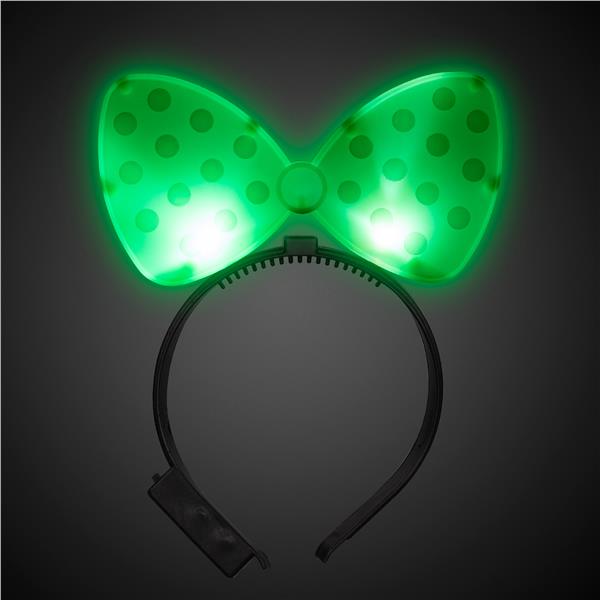 LED Polka Dot Bow Headbands (12 Per pack)