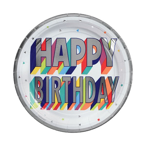 Birthday 7" Plates (8 Per pack)