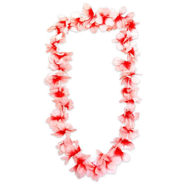 Red Silk Flower 36" Leis (12 Per pack)