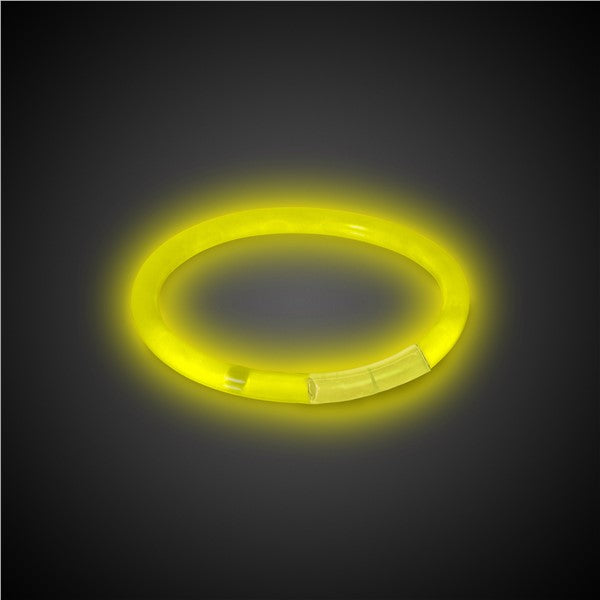 Yellow 8" Glow Bracelets (50 Per pack)