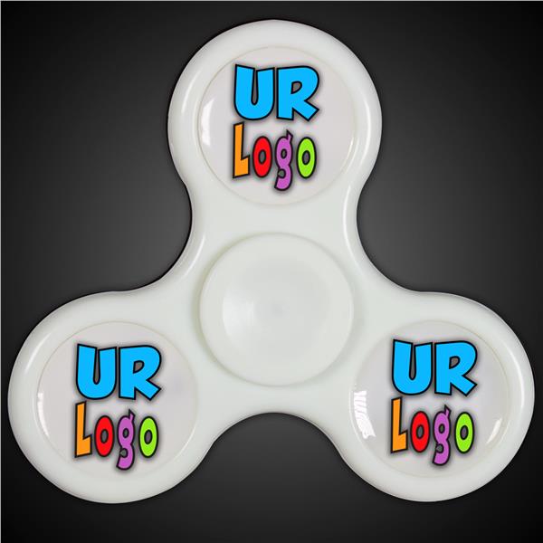 LED White Fidget Toy Spinner