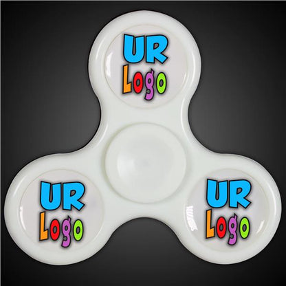 LED White Fidget Toy Spinner