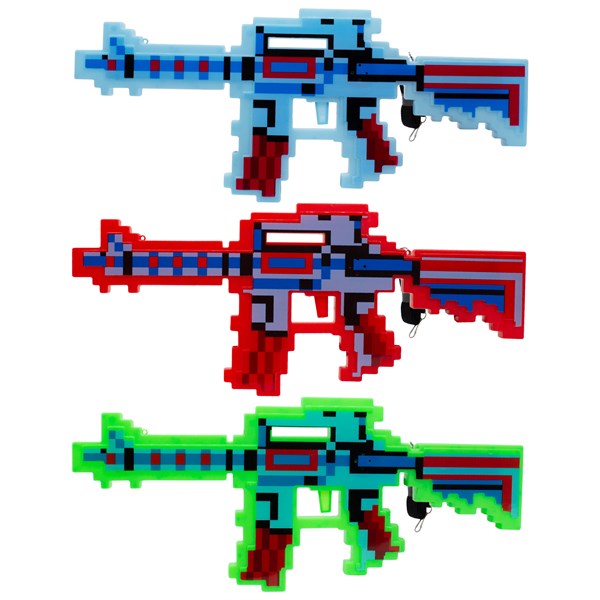 LED Pixel Machine Guns with Sound (3 Per pack)