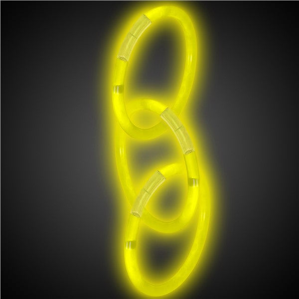 Yellow 8" Glow Bracelets (50 Per pack)