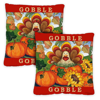 Toland Home Garden 18" x 18" Autumn Turkey 18 x 18 Inch Indoor/Outdoor Pillow Case