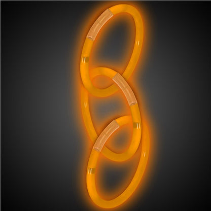 Orange 8" Glow Bracelets (50 Per pack)