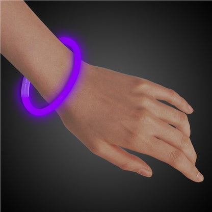 Purple 8" Glow Bracelets (50 Per pack)