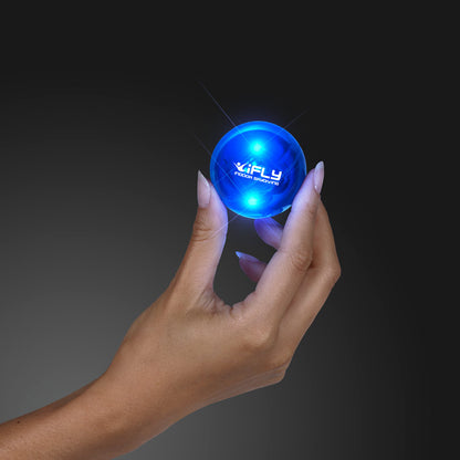 1.5" Blinky Blue Rubber Bounce Ball, Impact Activated LED