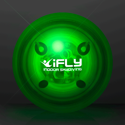 1.5" Blinky Green Rubber Bounce Ball, Impact Activated LED