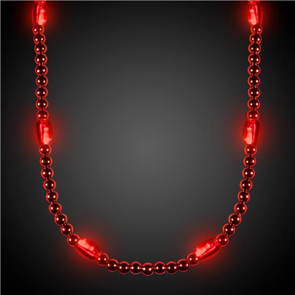 LED Red 30" Beaded Necklace