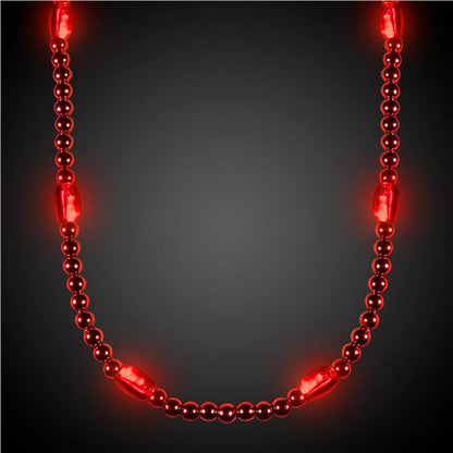 LED Red 30" Beaded Necklace