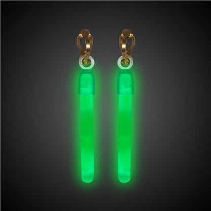 Green Glow Clip-On Earrings