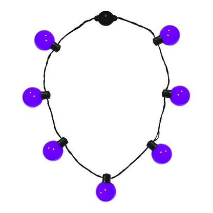 LED Purple Ball Necklace