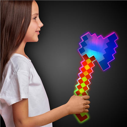 LED Blue Pixel Axe