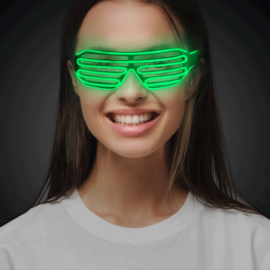 Green EL Wire Slotted Shades