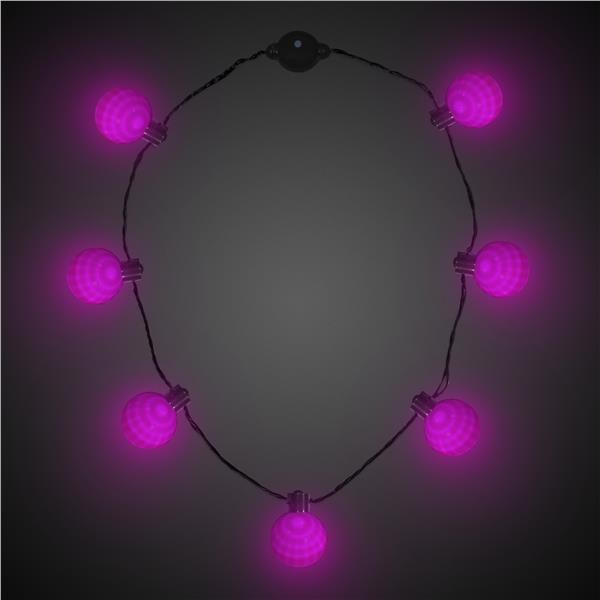 LED Pink Ball Necklace