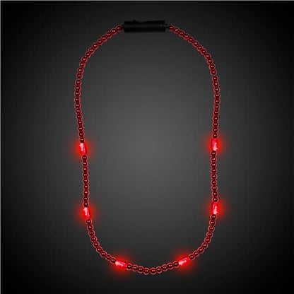 LED Red 30" Beaded Necklace