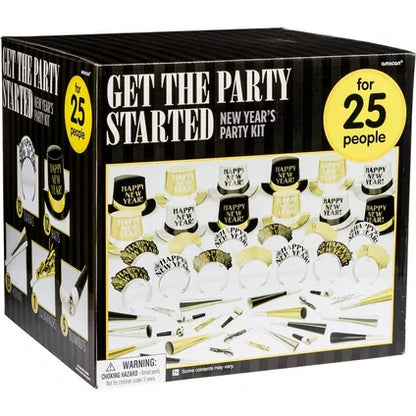 Kit for 25 - Get The Party Started - New Year's Eve Party Kit, 50pc