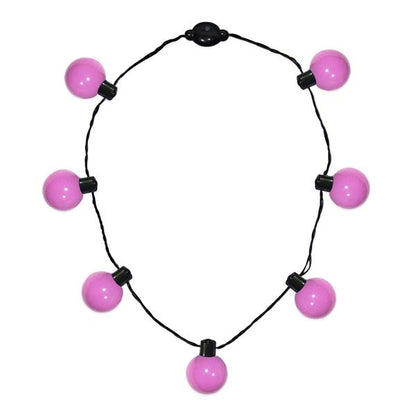 LED Pink Ball Necklace