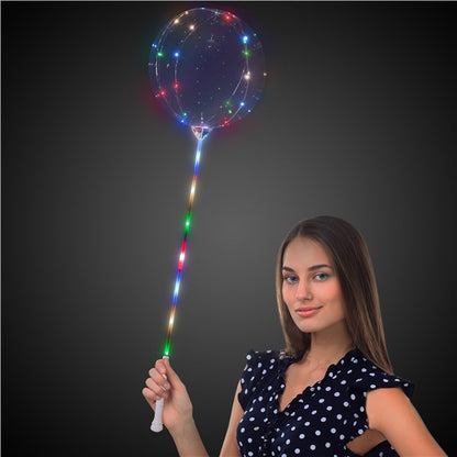 LED Lollipop Balloon Kit with White Handle