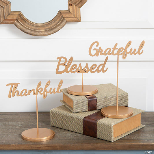 Thanksgiving Phrase Tabletop Signs (3 Per pack)