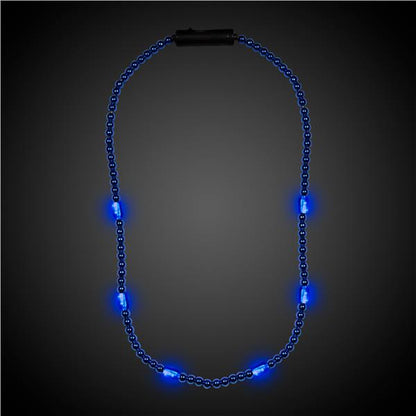 LED Blue 30" Beaded Necklace