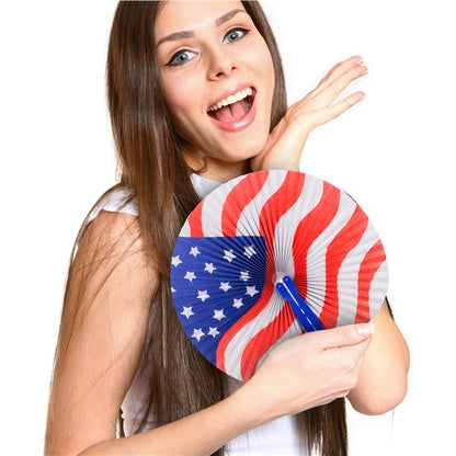 Patriotic Folding Fans (12 Per pack)