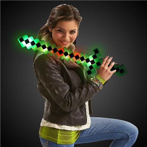 LED Green Pixel Sword