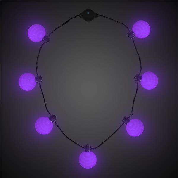 LED Purple Ball Necklace