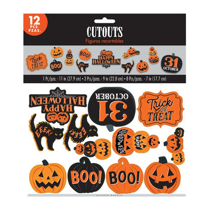 Halloween Cutouts Value Pack (12 Per pack)