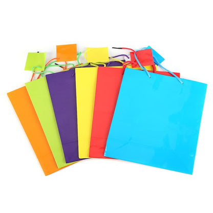 Neon Paper Gift Bags (24 per pack)