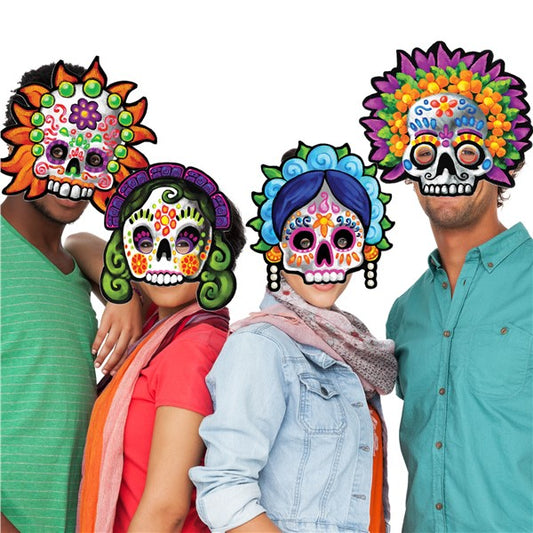 Day of the Dead Masks (4 Per pack)