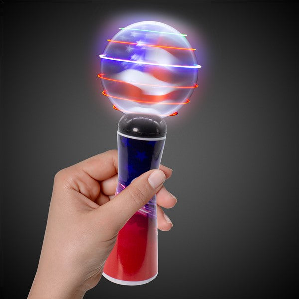 LED American Flag Coin Spinner Wand