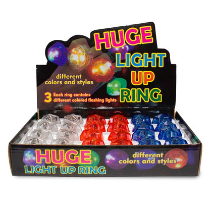 LED Star Gem Rings (24 Per pack)