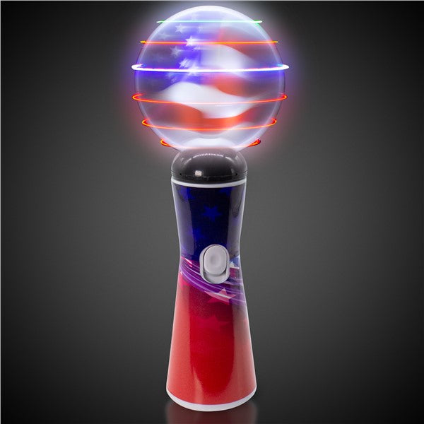 LED American Flag Coin Spinner Wand