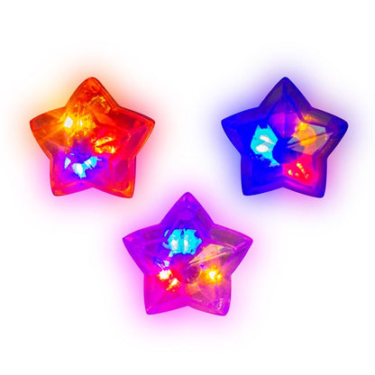 LED Star Gem Rings (24 Per pack)