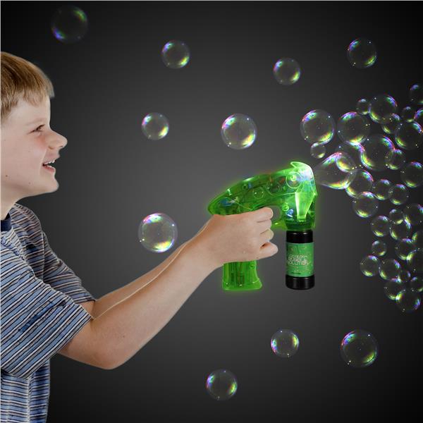 Neon Green LED Bubble Gun